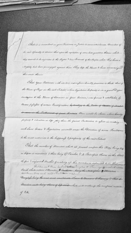 Petition regarding House of Keys electoral reform and representation