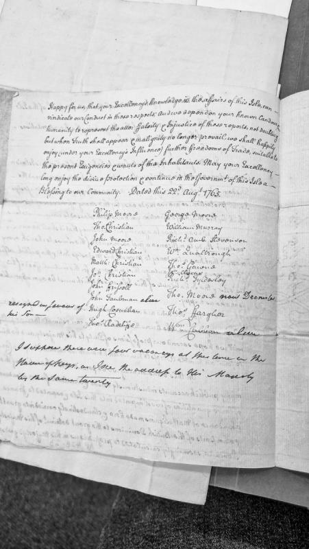 Letter to Governor regarding trade freedoms and defence of Isle conduct