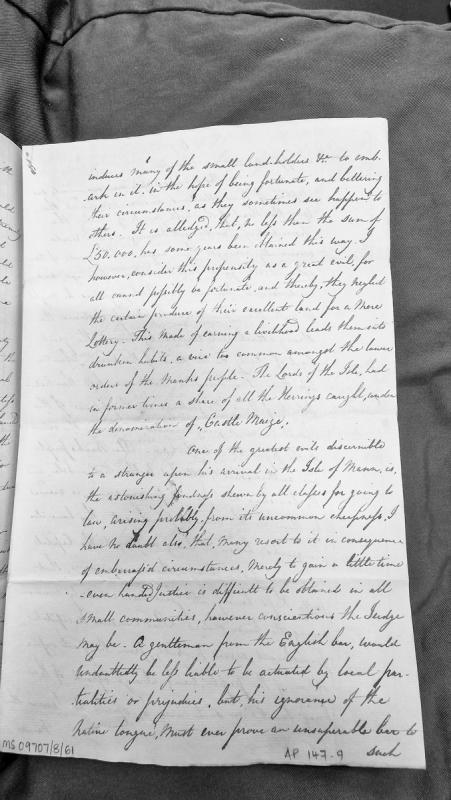 Observations on herring fishing lotteries, legal disputes, and social issues in Isle of Man