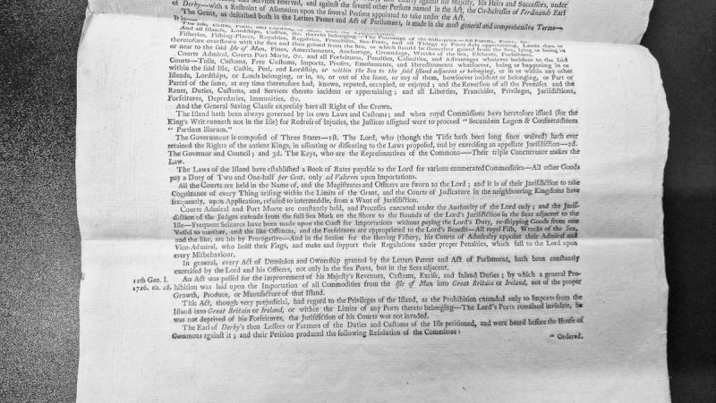Legal analysis of the Isle of Man's sovereign rights and governmental structure under Letters Patent and Acts of Parliament