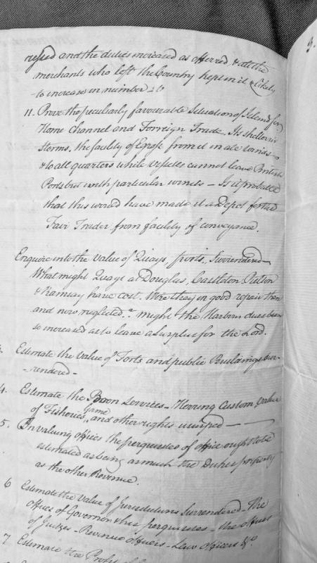 Memorandum on valuing surrendered Isle of Man rights and revenues