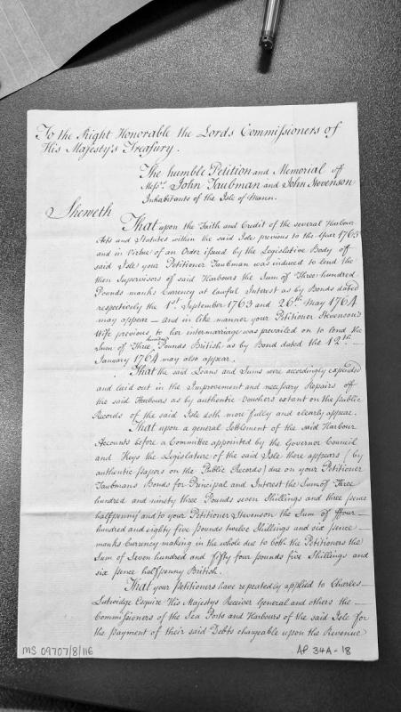 Petition by Taubman and Stevenson for repayment of harbour improvement loans