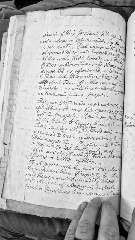 Petition regarding illegal seizure of tea by customs officers in Peel