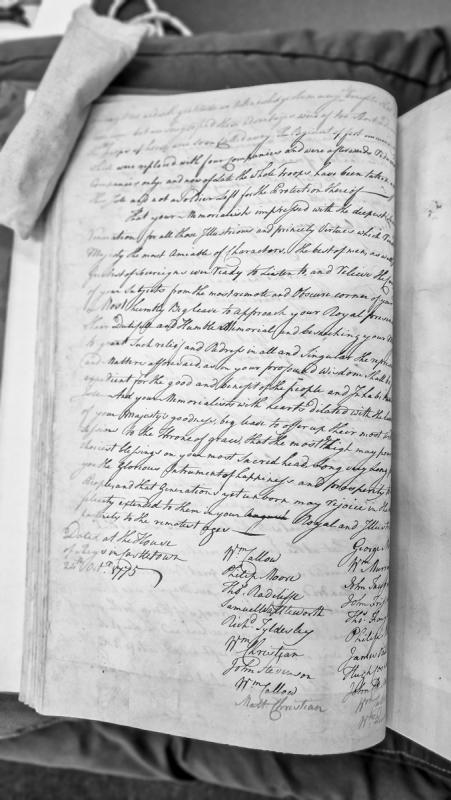 Memorial to the King regarding removal of military troops from the Isle of Man