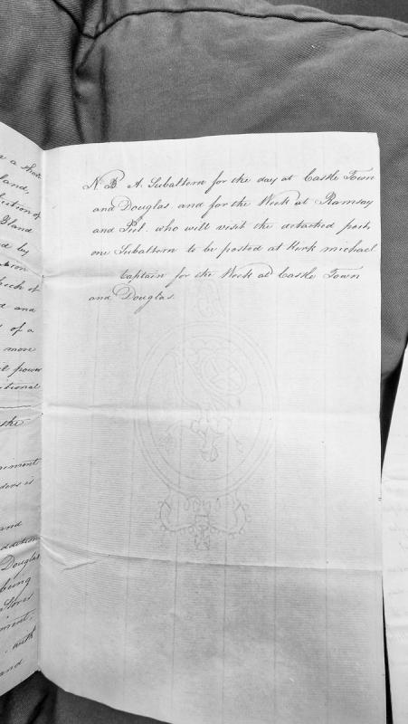 Military posting assignments for subalterns and captain at Isle of Man locations