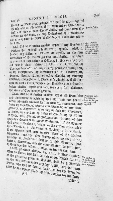 Excise Act Cap. 46 - Penalties and procedures for obstruction of officers and recovery of forfeitures