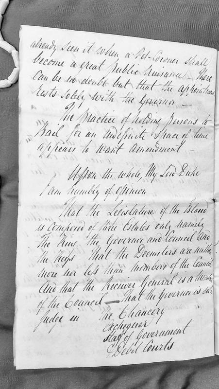 Legal opinion on Isle of Man legislative structure and judicial appointments