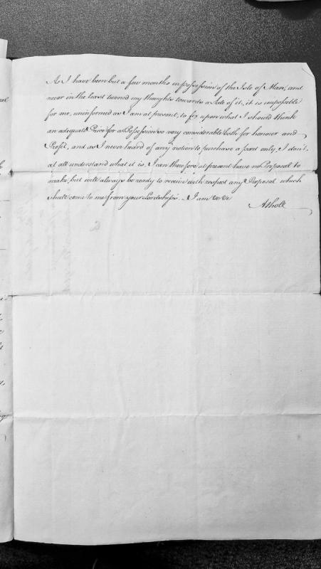 Response declining to propose a sale price for the Isle of Man