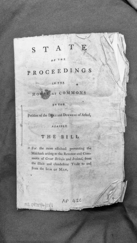 House of Commons proceedings on Duke and Duchess of Athol's petition against Isle of Man revenue bill