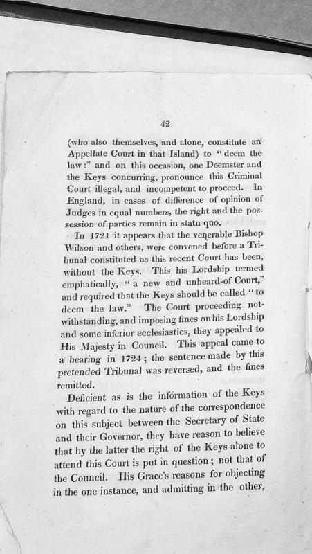 Discussion of appellate court jurisdiction and the Keys' role in criminal proceedings on the Isle of Man
