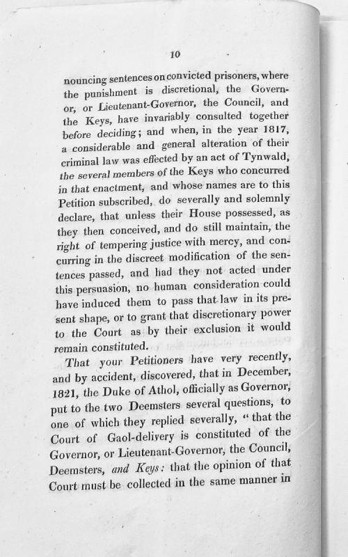 Petition regarding Keys' authority in criminal sentencing and judicial discretion