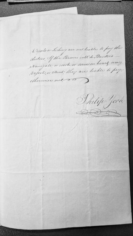 Opinion on vessel duties and liability for planters