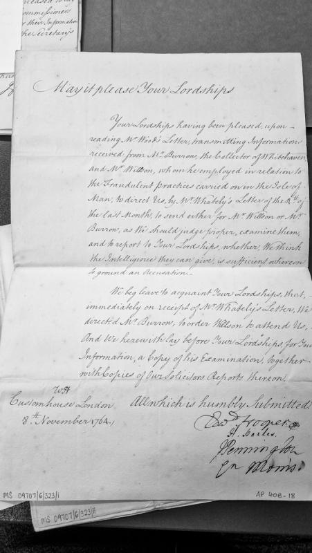 Report to Lords on fraudulent practices in Isle of Man, examining Willson's testimony