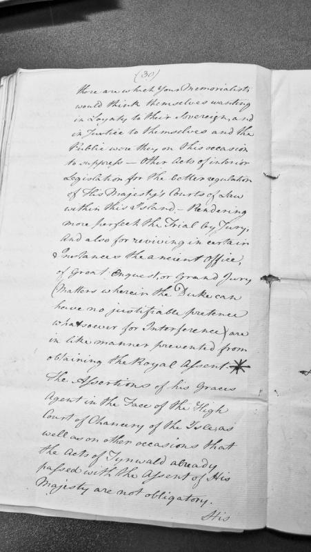 Memorial regarding legislative acts and royal assent interference