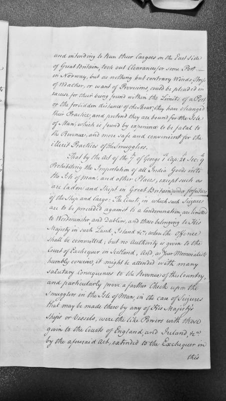 Petition regarding smuggling practices and enforcement powers in Isle of Man