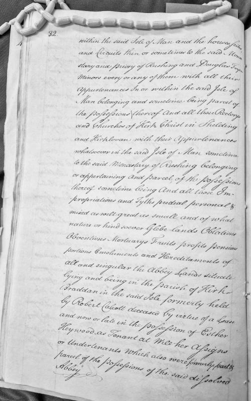 Description of monastic lands and ecclesiastical properties in Isle of Man