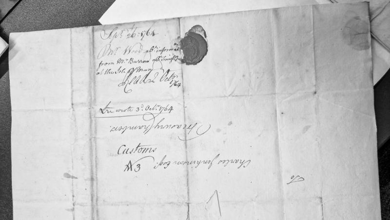 Treasury correspondence regarding smuggling information at Isle of Man