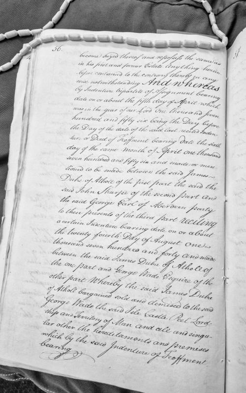 Indenture tripartite of Assignment concerning Isle of Man property (1756)