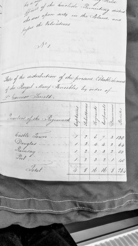 Revenue table for Castle Town, Douglas, Ramsay, and Peel