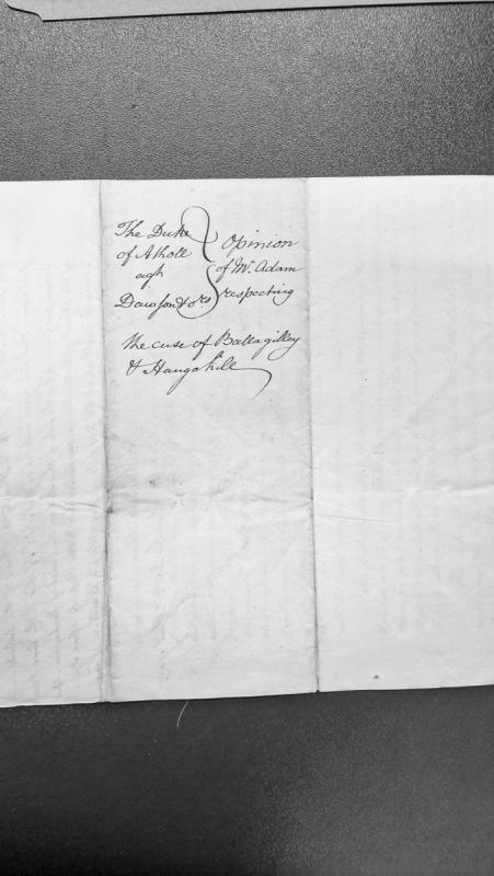Opinion of Mr. Adam respecting the case of Ballagilley & Hango Hill