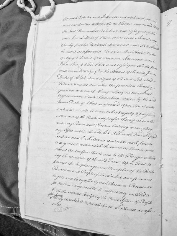 Trust arrangement for Isle of Man estate following Duke of Athole's death