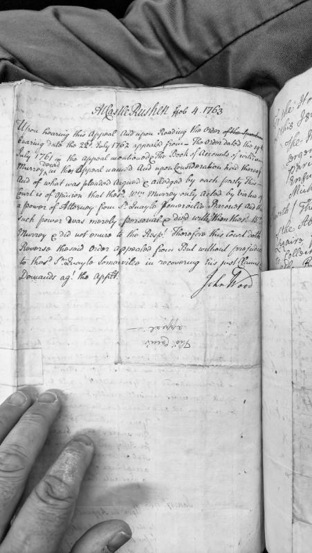 Fragment with inverted text referencing 'ex parte' and 'eMurry'